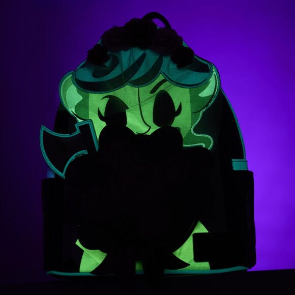 Loungefly Disney Haunted Mansion Black Widow Bride Cosplay Glow Mini Bac… - Picture 4 of 10